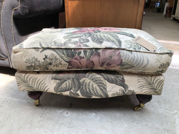 Floral Patterned Footstool