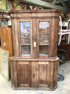 Large Antique Pine Corner Cabinet