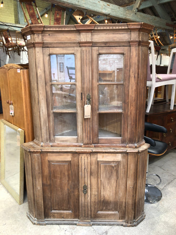 Large Antique Pine Corner Cabinet