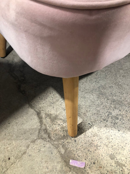 Pink Scalloped Edge Sofa