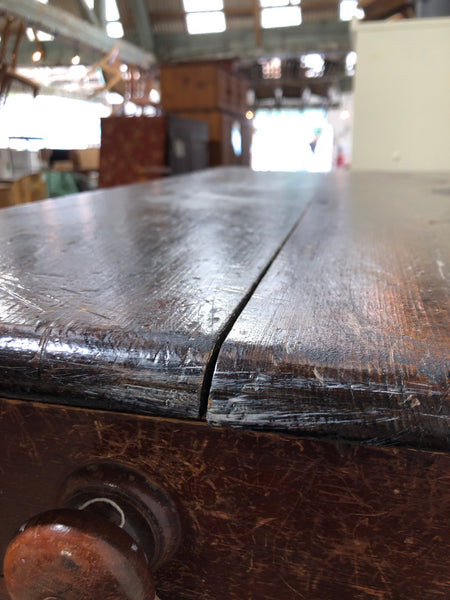 Antique Stained Farmhouse Kitchen Table