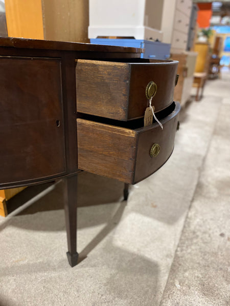 Mahogany Demi Lune Console Table