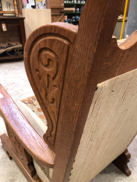 Griffin Detail Oak Lounge Chair