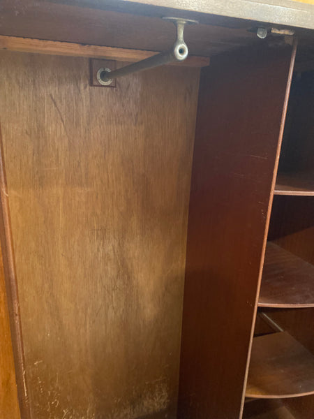 Small Vintage Art Deco Burr Fronted Gentleman’s Wardrobe