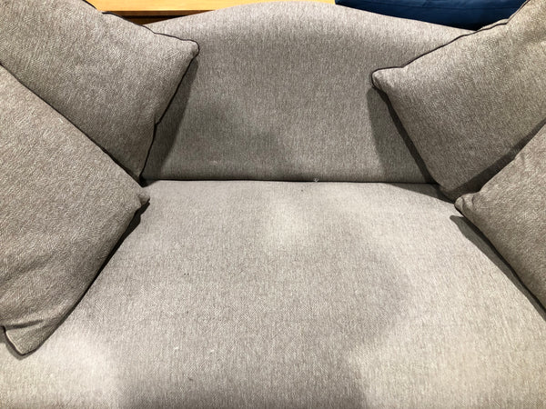 Beige Tweed Two Seater Sofa