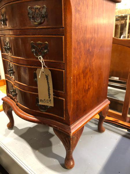 Antique Mahogany Serpentine Small chest of drawers