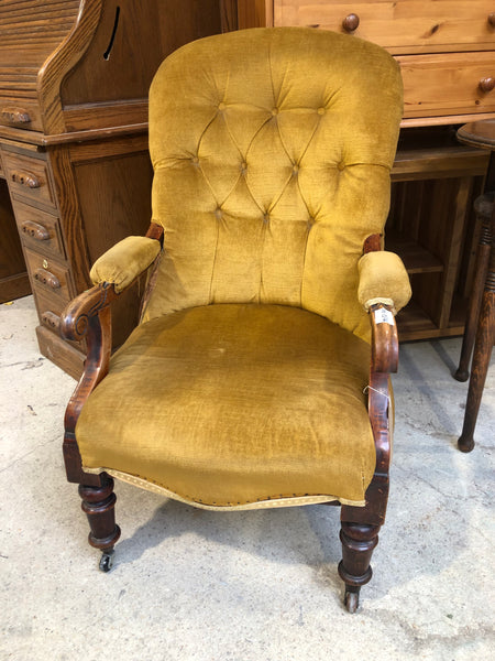GHC - Antique Fireside Mustard Chair