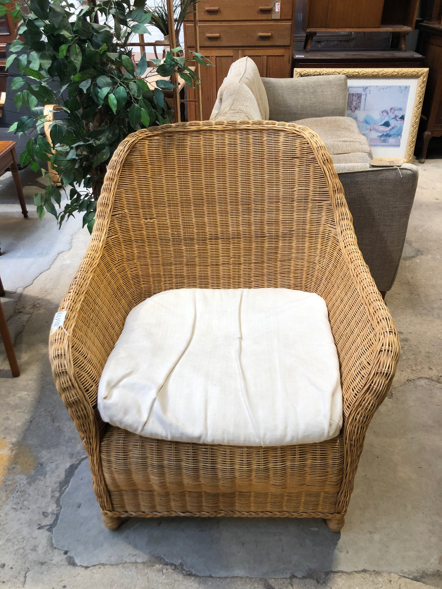 Large Wicker Armchair