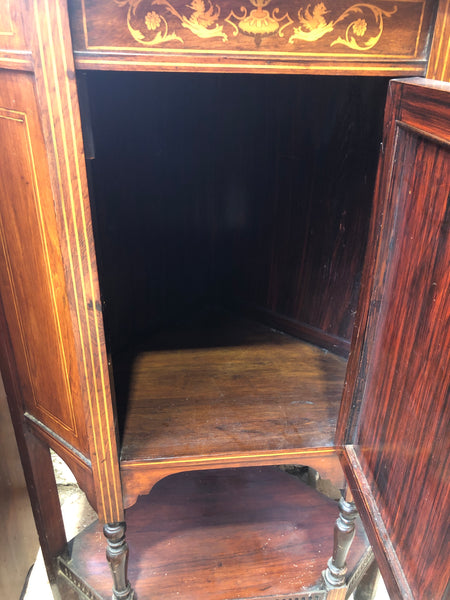 Decorative Inlaid Mirrored Corner Unit