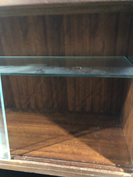 GHC - Mid Century Sliding Glass Display Bookcase with Cupboard