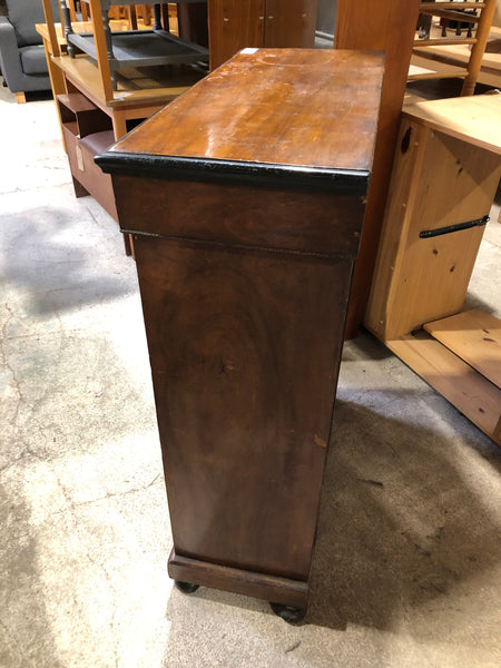 Antique Pier Cabinet with Inlaid & Brass Detailing