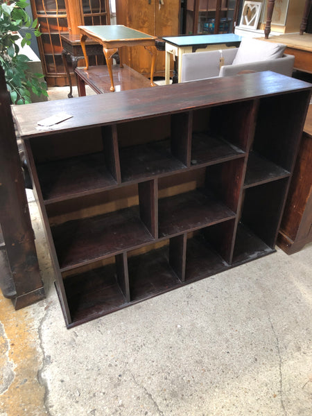 Dark Stained Storage Shelves