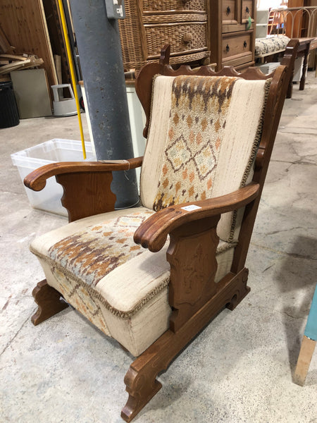 Griffin Detail Oak Lounge Chair