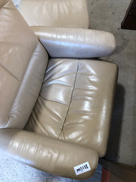 GHC - Leather Stressless Armchair & Footstool