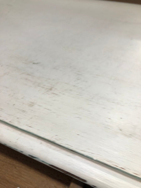 Vintage White Painted 2 over 2 Chest of Drawers