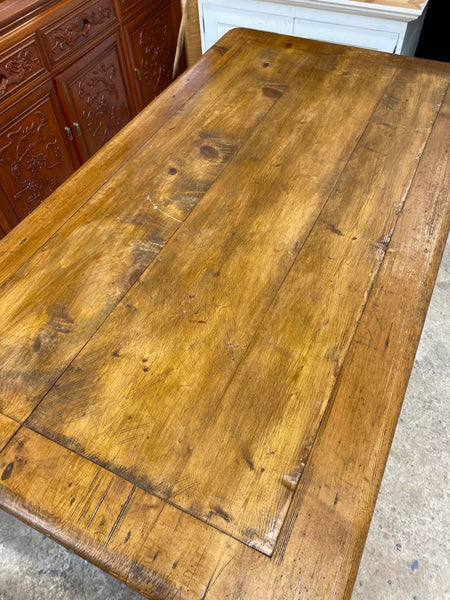 Rustic Pine Pedestal Desk