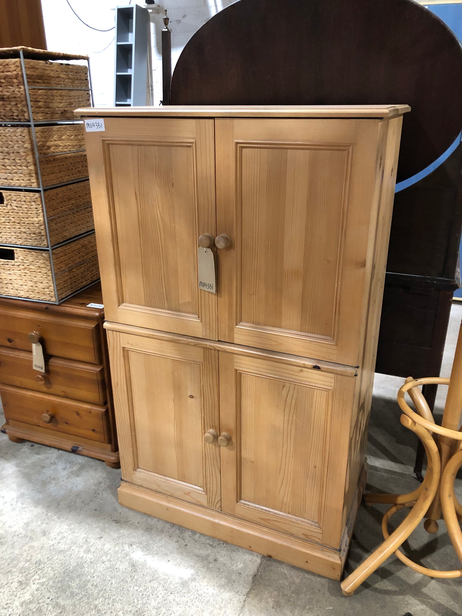 Pine Computer Cupboard