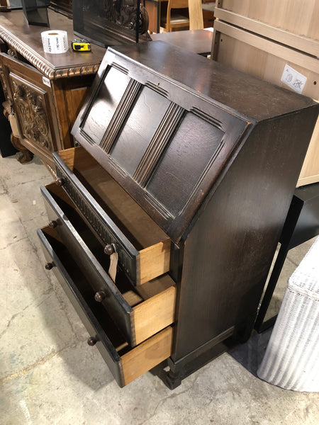 Vintage Dark Oak Bureau