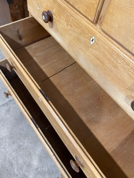 Large Rustic Pine Chest of Drawers