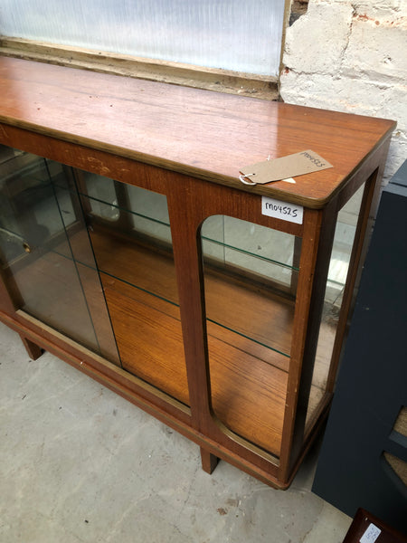 Vintage Teak  Glass Display Cabinet