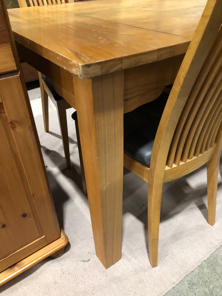 Oak Veneer Dining Table & 6 Chairs - REF