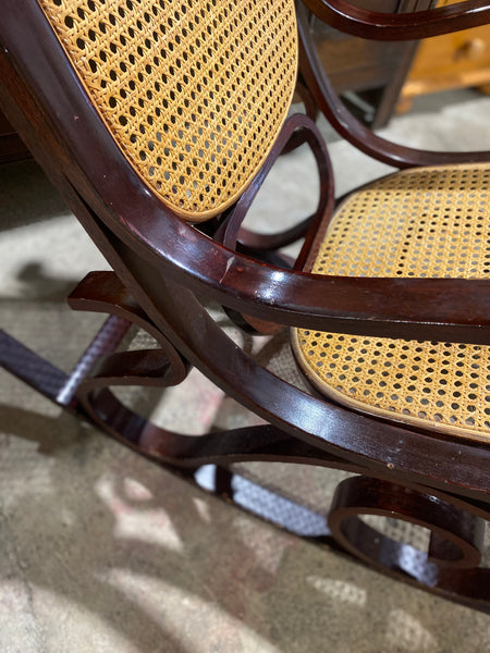 Early 20th Century Bentwood and Cane Rocking Chair