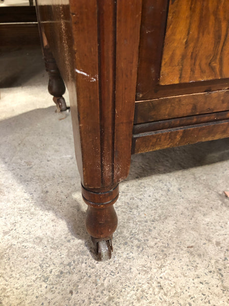 Burr Walnut Fronted 2 Over 3 Chest of Drawers