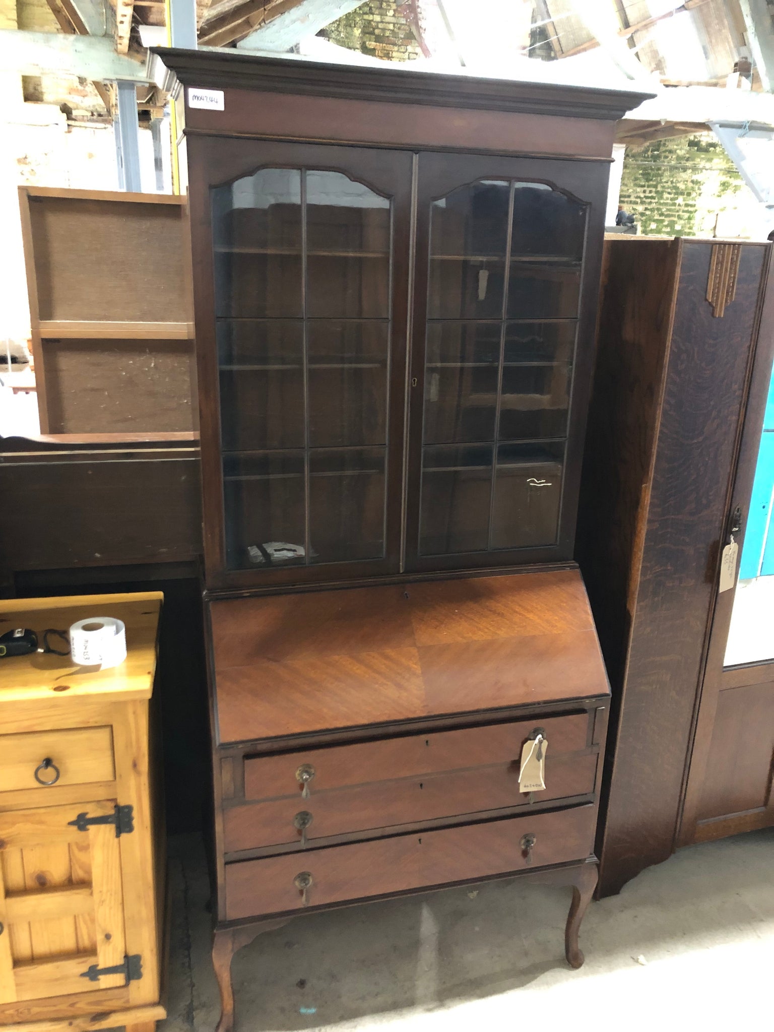 Vintage Dark Wood Dresser & Bureau