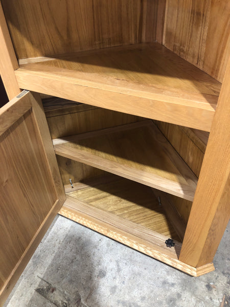 GHC - Tall Solid Oak Corner Cabinet