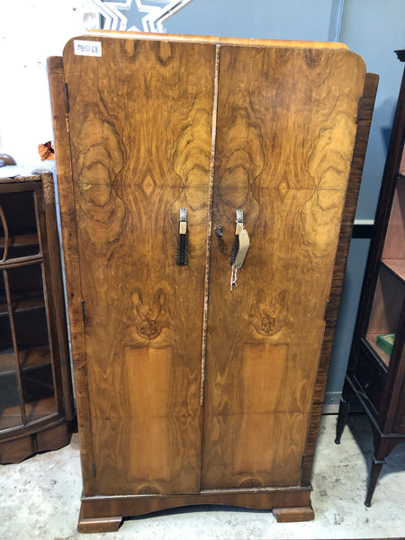 Vintage Art Deco Burr Walnut Gentleman’s Wardrobe