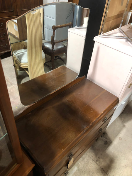 Vintage Dressing Table With Mirror