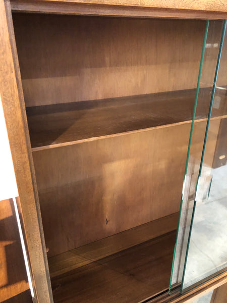 GHC - Mid-Century Teak Glass Fronted Bookcase