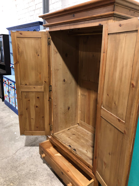 Solid Pine Double Wardrobe