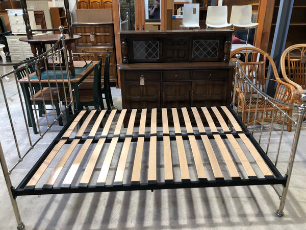 Silver Metal King Bedframe - REF