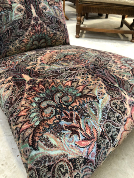 Antique Velvet Bedroom Chair