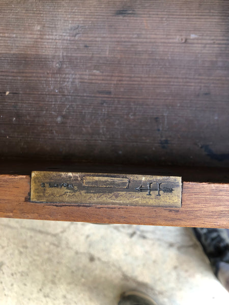 Large Antique Leather Topped Oak Desk