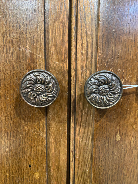 Vintage Oak Veneer Linen Cupboard