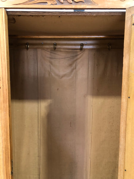 Solid Oak Bleached Style Wardrobe