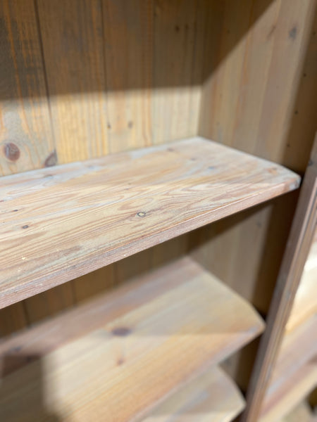 Large Solid Pine Double Bookcase
