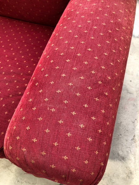 REF - Red Two Seater Sofa