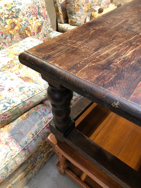 Large Square Wooden Coffee Table