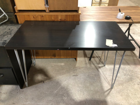 Black Top Metal legged Desk