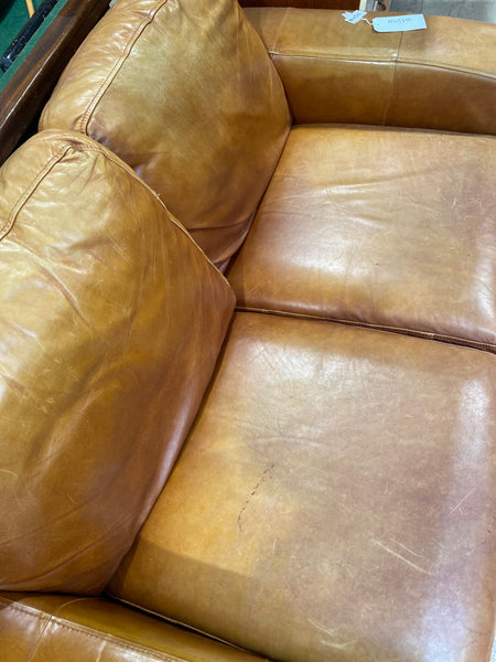 GHC - Tan Analine Two Seater Sofa