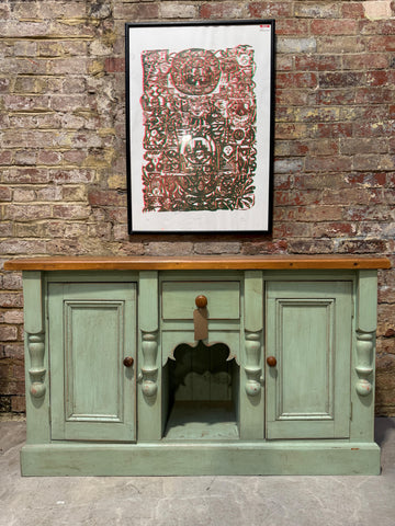 Painted Rustic Pine Sideboard