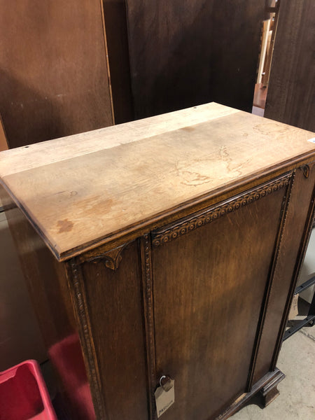 Vintage Oak Carved Detail Cabinet