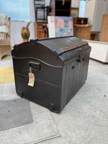 Antique Metal Pirates Treasure Chest