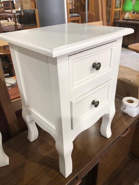 REF - Pair of White Bedside Drawers