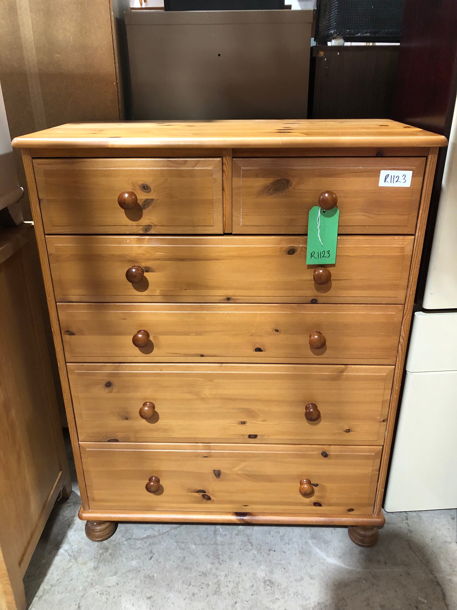 REF - Pine Tallboy Chest of Drawers