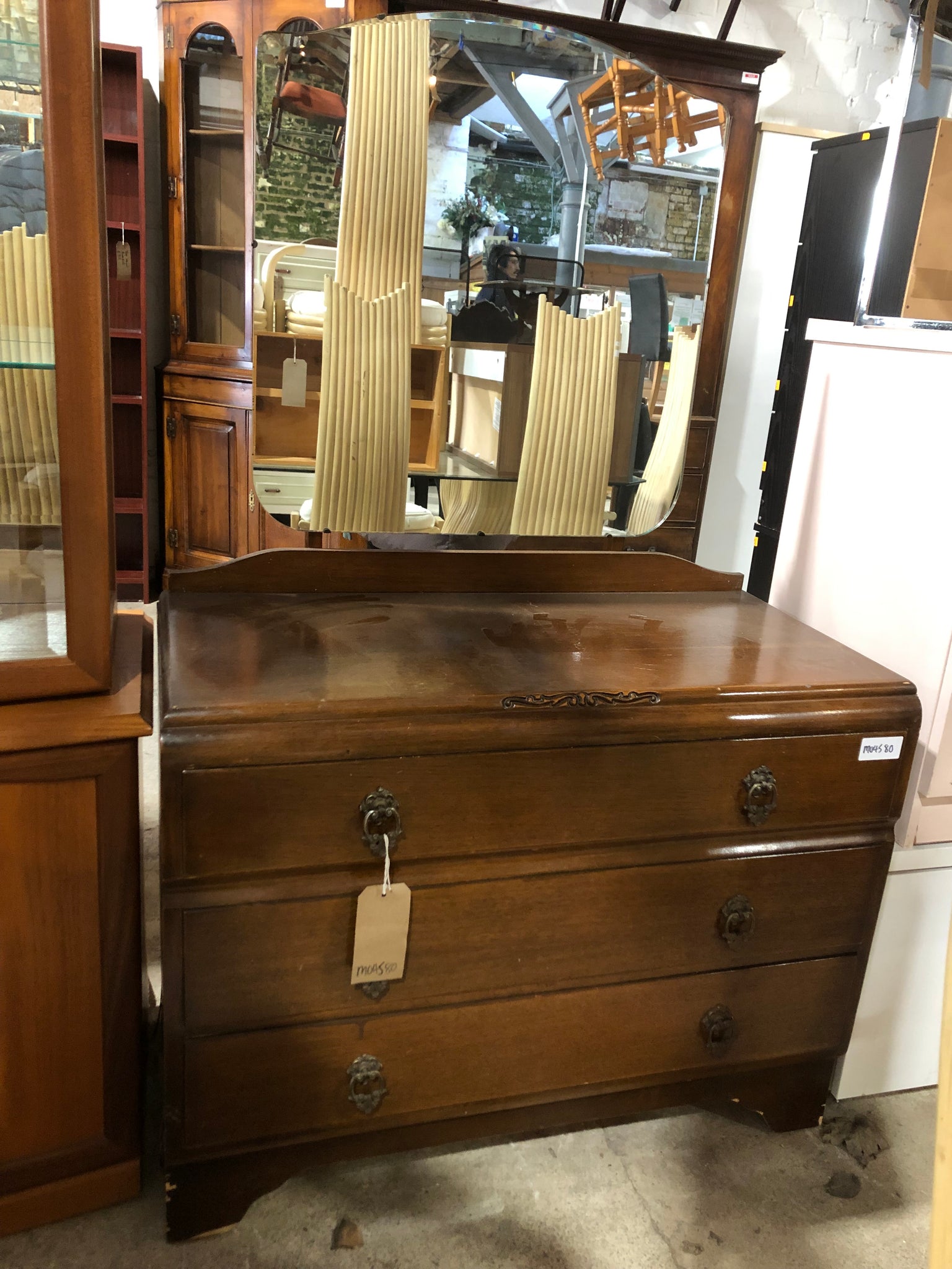 Vintage Dressing Table With Mirror