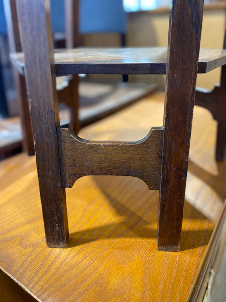 Antique Oak Hexagonal Side Table